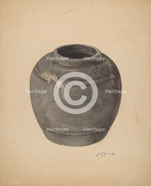 Pottery Piece, c. 1939. Creator: Sydney Roberts.