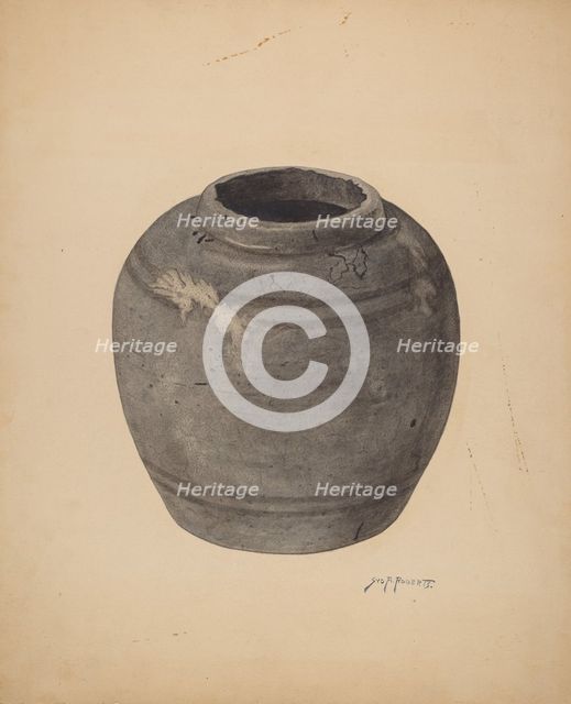 Pottery Piece, c. 1939. Creator: Sydney Roberts.