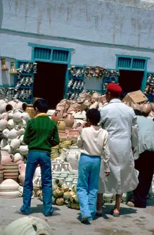 Pottery shop in Kairouan in Tunisia