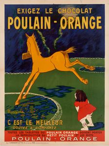 Poulain Orange, 1911. Creator: Cappiello, Leonetto (1875-1942)