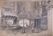 Poulterer's shop in Clare Market, Westminster, London, c1850. Artist: E Holah
