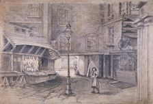 Poulterer's shop in Clare Market, Westminster, London, c1850. Artist: E Holah