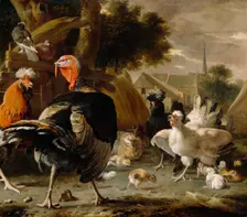 Poultry Yard, c1668. Creator: Melchior d'Hondecoeter