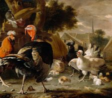 Poultry Yard, c1668. Creator: Melchior d'Hondecoeter