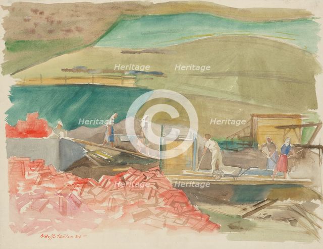 Poultry farm in Liptovsky Mikulas, 1950. Creator: Bedrich Hoffstädter.