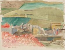 Poultry farm in Liptovsky Mikulas, 1950. Creator: Bedrich Hoffstädter