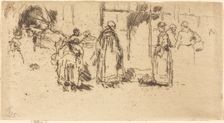 Poultry-Market, Loches, 1888. Creator: James Abbott McNeill Whistler