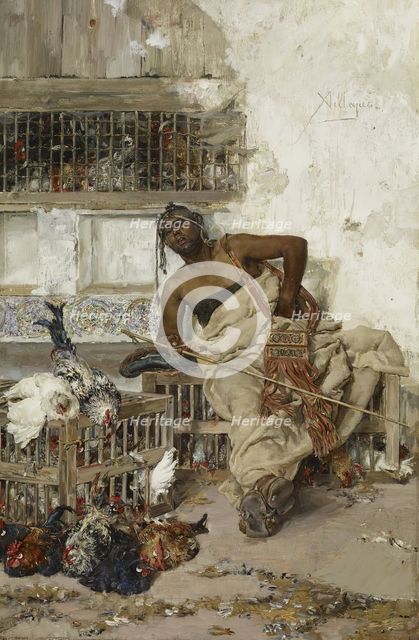 Poultry Market, Tangiers, before 1881. Creator: José Villegas Cordero.