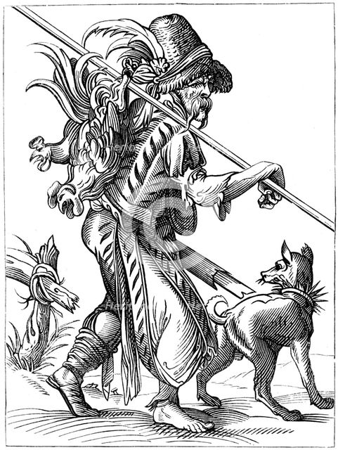 Poultry supplier, 16th century (1849).Artist: Jost Amman
