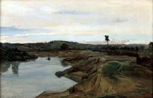 Poussin's Walk, The Roman Campagna 1826-1828. Artist: Jean-Baptiste-Camille Corot