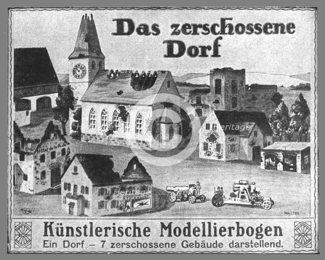 'Pour Tous Les Ages; Pour jeter la bonne semence dans l'ame des petits Allemands " Le village... Creator: Unknown.