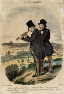 Pour une belle vue, v'là une belle vue!.., 1847. Creator: Honore Daumier