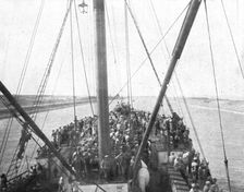 Pour venir combattre sur le front de France; La traversee du canal de suez par le..., 1916 (1924) Creator: Unknown