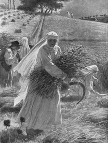 'Pour servir Aussi; Les Franciscaines a la Moisson 1914. Creator: J Simont