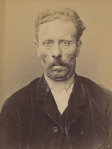 Pourry. François, Nicolas. 58 ans, né à Ars-sur-Moselle (Alsace-Lorraine). Ajusteur. Anarc..., 1894. Creator: Alphonse Bertillon