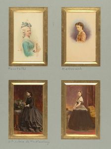 [Pourtalès, Metternich, Grande Duchesse de Mecklemboury, and Unknown Sitter], before 1865. Creator: Pierre-Louis Pierson