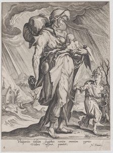 Poverty, from Virtues and Vices, 1596-97., 1596-97. Creator: Zacharias Dolendo