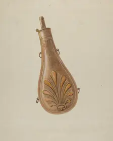 Powder Flask, 1935/1942. Creator: Unknown