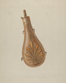Powder Flask, 1935/1942. Creator: Unknown
