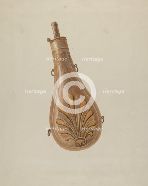 Powder Flask, 1935/1942. Creator: Unknown.