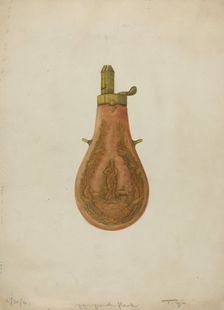 Powder Flask, 1941. Creator: T. Joyce