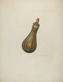 Powder Flask, 1941. Creator: Archie Thompson