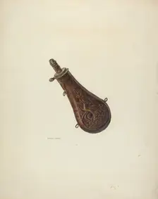 Powder Flask, 1941. Creator: Stanley Mazur