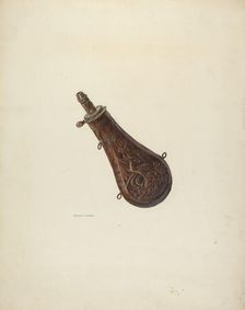 Powder Flask, 1941. Creator: Stanley Mazur
