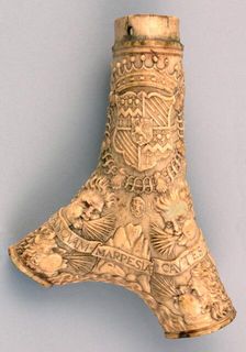 Powder Flask of Jacques de Silly (1513-1571), French, 1568. Creator: Unknown