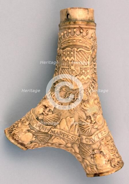 Powder Flask of Jacques de Silly (1513-1571), French, 1568. Creator: Unknown.