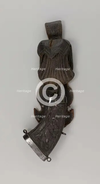 Powder Flask and Leather Carrier with Bullet Bag for the Bodyguard of the Elector of..., 1600/10. Creator: Unknown.