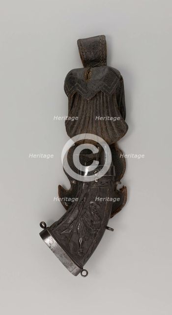 Powder Flask and Leather Carrier with Bullet Bag for the Bodyguard of the Elector of..., 1600/10. Creator: Unknown.