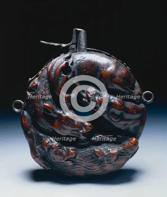 Powder Flask, c. 1680. Creator: Johann Michael Maucher (German, 1645-1701).