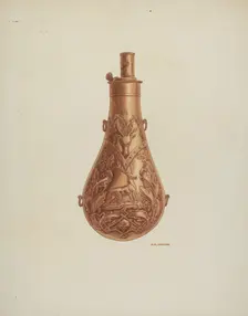 Powder Flask, c. 1940. Creator: Randolph F Miller