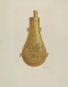 Powder Flask, c. 1940. Creator: Randolph F Miller