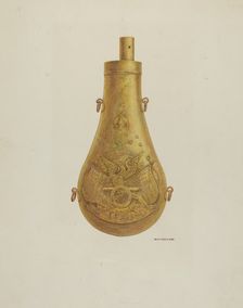 Powder Flask, c. 1940. Creator: Randolph F Miller