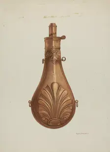 Powder Flask, c. 1940. Creator: Robert W.R. Taylor
