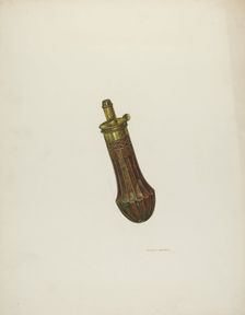 Powder Flask, c. 1941. Creator: Adolph Opstad