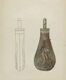 Powder Flask, c. 1936. Creator: Kurt Melzer