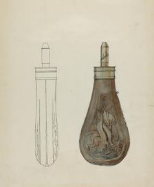 Powder Flask, c. 1936. Creator: Kurt Melzer
