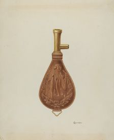 Powder Flask, c. 1937. Creator: Cornelius Christoffels