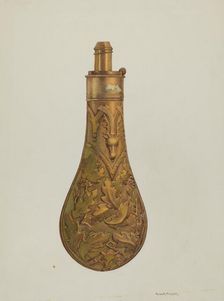 Powder Flask, c. 1939. Creator: Robert W.R. Taylor
