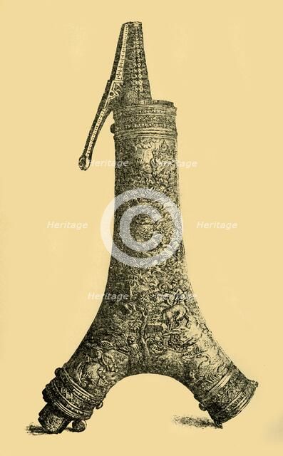 Powder flask, c1580-1600, (1881).  Creator: W Wise.