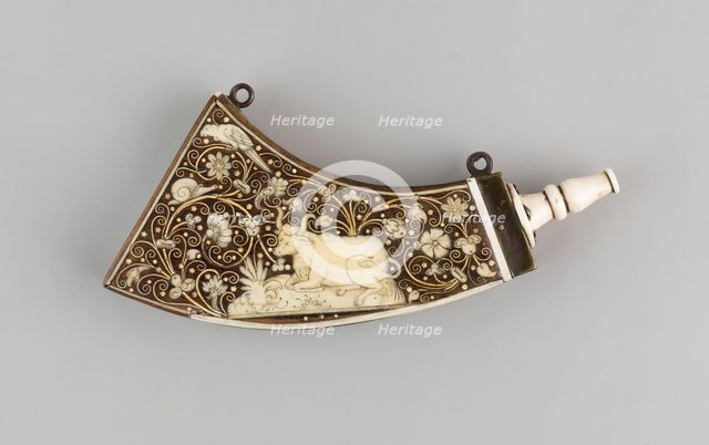 Powder Flask for Archduke Mathias of Austria (Emperor 1612-19), Germany, early 17th century. Creator: Unknown.