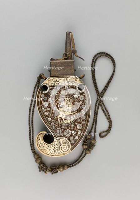 Powder Flask, Germany, c. 1620/30. Creator: Unknown.