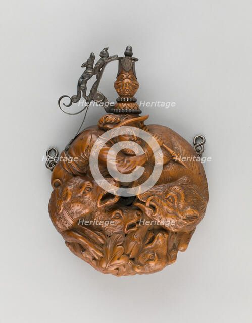 Powder Flask, Germany, c. 1650. Creator: Johann Georg Maucher.