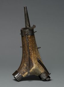 Powder Flask with Standing figures of a Man and Woman, 1570. Creator: Unknown