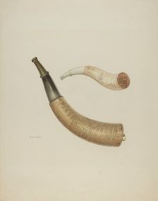 Powder Horn, 1935/1942. Creator: Alfred Koehn