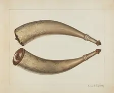 Powder Horn, 1938. Creator: Annie B Johnston