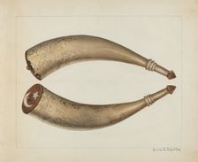 Powder Horn, 1938. Creator: Annie B Johnston